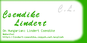 csendike lindert business card